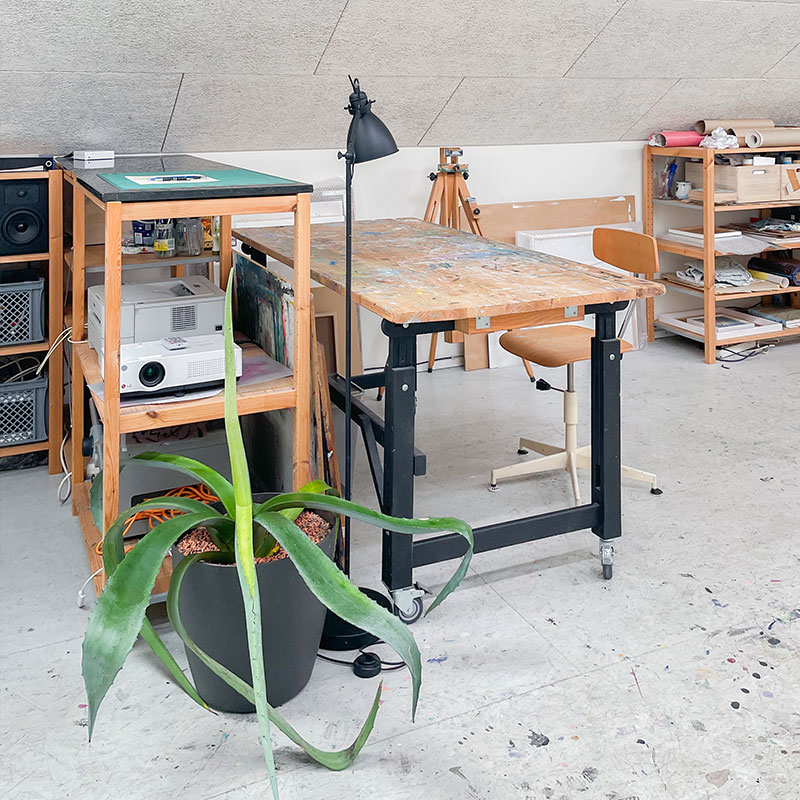 Arbeiten im Bö78 Gemeinschaftsatelier in Hamburg-Lurup